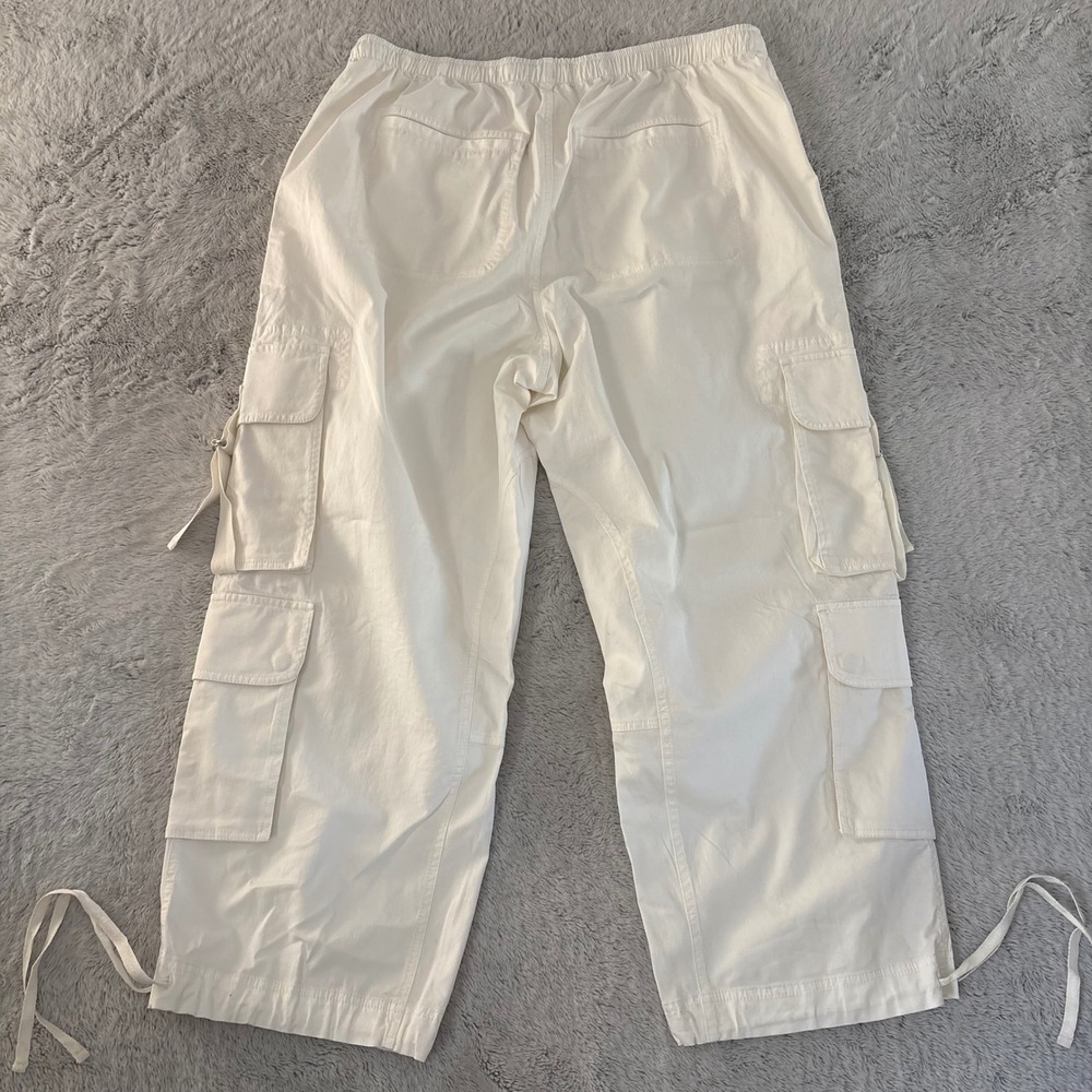 Abercrombie Fitch Women Baggy Cargo Pants High Rise XL Pull On Coastal NWT - Picture 8 of 8